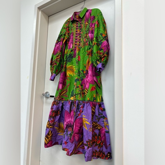 Farm Rio Maxi Flowers Organic Cotton Maxi Dress - Picture 4 of 9